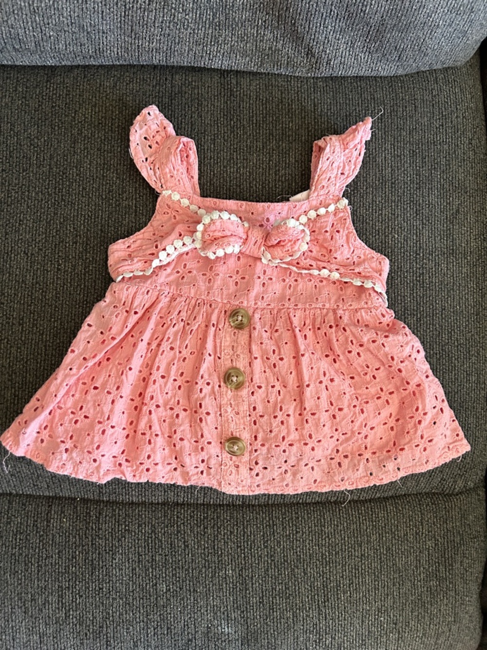 Pink Little Lass Eyelet Lace Toddler Shirt